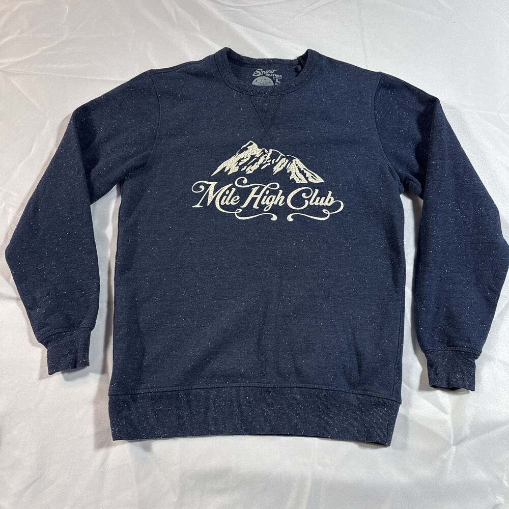 Lucky Brand Sweatshirt‎ Men's  'Mile High Club' Navy Blue Size Small